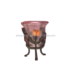 โคมไฟแก้วโลหะตกแต่งบ้านเชิงเทียนแก้วดีไซน์หรูหรา - Product Image 1