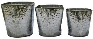 Pot de fleurs rond en métal de qualité supérieure, revêtement PE, style américain, pour jardin, maison, patio, bureau - Pour fleurs et plantes - Product Image 5