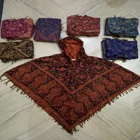 winter acrylic woolen poncho from india