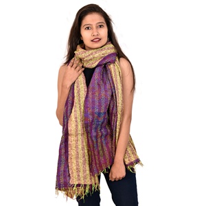 New Arrival Craftjaipur Simplicity Woman Kantha <b>Shawl</b> Scarves Handmade Pareo Reversible Silk Sarong Summer Long Scarf High - Product Image 5