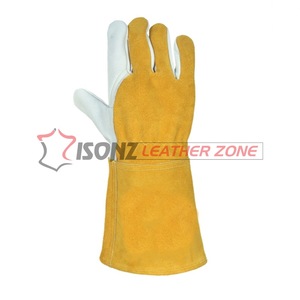 Guantes de Soldadura TIG de Cuero ISONZ Leather Zone OEM, 1.2 mm de Grosor, 14 Pulgadas, Antivibración, Resistentes al Calor, Certificación EN420, Venta al Por Mayor - Product Image 6