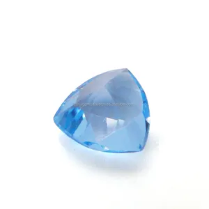 Pedra preciosa azul céu natural 11mm, trilhões côncava laser cortado 5.50 cts