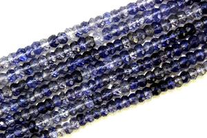 Piedra preciosa de iolita Natural de 13 "de alta calidad, piedra semipreciosa facetada, cuentas azules, joyería hecha a mano - Product Image 2