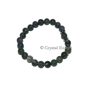 Buy Moss Agate <b>Bracelets</b> Semiprecious <b>Gemstone</b> Charm <b>Bracelets</b> From Natural Agate - Product Image 1