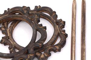 Set of 2 Modern Rustic Wooden <b>Curtain</b> Tie Backs High Quality Drapery Hold Backs Metal Hooks Easy Home Decorative Window Art Deco - Product Image 5