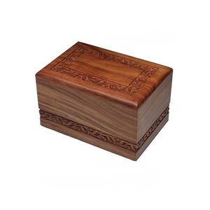 Urnas de cremación talladas a mano, urnas de madera decorativas únicas, clásicas, hechas a mano, de diseño moderno - Product Image 1
