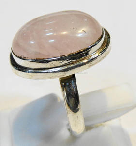 Anillo de Boda Hecho a Mano de Plata de Ley 925 con Cuarzo Rosa Natural Clásico Certificado por IGI de Buena Calidad, Joyería al por Mayor de Fábrica - Product Image 2