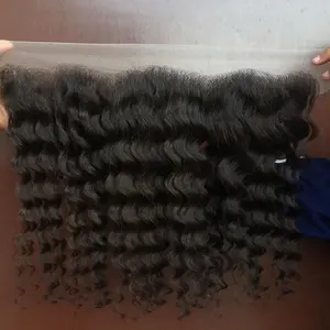 Topkwaliteit Ruwe Indiase Onverwerkte Cuticula Uitgelijnd One Donor Indian Human Hair Leveranciers Rauw Indian Curly Frontale Maagd Haar