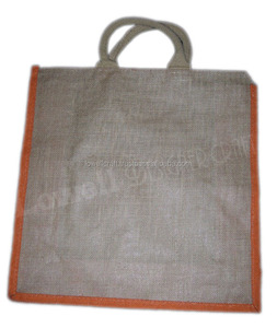 Lowellcraft.com Cotton Tote <b>Bag</b> with Embroidery Orange Trim Zipper Closure Canvas Lining-Fashion Style for Shopping - Product Image 2
