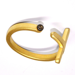 Anillo de diamante hecho a mano de Plata de Ley 925 chapado en oro ajustable joyería de lujo - Product Image 2