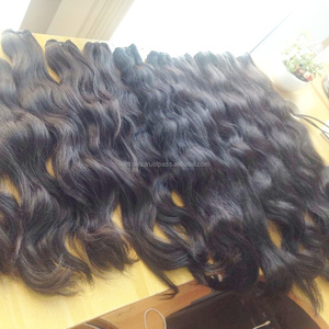 Precio de fábrica NATURAL camboyano ondulado de la Virgen del pelo humano NO químico suave y sedoso - Product Image 1