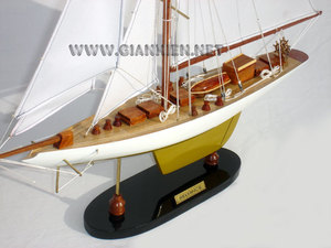 Modèle de bateau en bois fabriqué à la main Reliance peint idée cadeau de nouveauté - Product Image 2