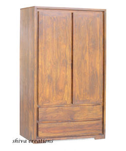 Armario de madera de sheesham de estilo moderno al por mayor con función plegable de puerta de madera maciza para dormitorio o uso doméstico - Product Image 1