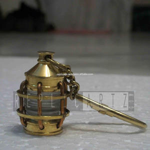 Nautical Solid Brass Lantern Key Chain Vintage Maritime Lantern Keyring Decorative <b>Lamp</b> with Key Tag Collectible Gift Home Decor - Product Image 3