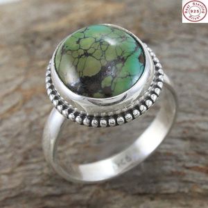 Classic Design 925 Sterling Silver Green Tibetan <b>Turquoise</b> Gemstone <b>Ring</b> Jewelry Elegant Looking <b>Ring</b> - Product Image 2