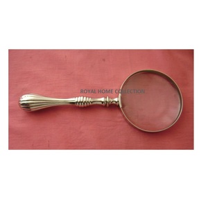 Venta caliente de plata antigua con mango náutico lupa de Metal venta completa lupa óptica portátil asequible a bajo precio - Product Image 1