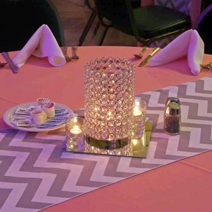 Haute qualité nouveauté chauffe-plat cristal bougeoir pour mariage et fête décoration table décorer Vtive bougeoir - Product Image 2