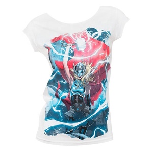 เสื้อยืดผ้าฝ้ายเนื้อนุ่มพิมพ์ลายสำหรับสาววัยรุ่นคอกลมสไตล์ลำลองผ้าถัก100% ผ้าฝ้าย - Product Image 5