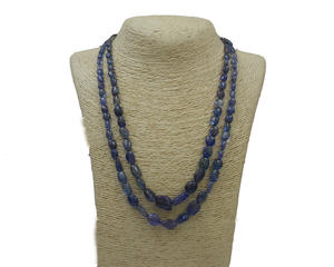 Tanzanite naturelle pierres précieuses faites à la main nouvellement conception attrayant cadeau à la mode pour ses bijoux perles brins collier - Product Image 6