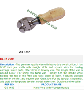 Hand Vice GS 1633 Herramientas de joyería para joyería - Product Image 2