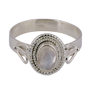 5X7mm Oval Plain Rainbow Moonstone Gemstone Sólido 925 Anillo de plata esterlina Joyería hecha a mano para aniversario de bodas para mujeres. - Product Image 1