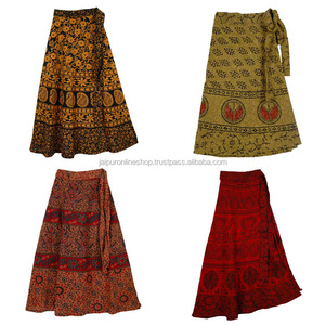 กระโปรงยาวพิมพ์ลายบล็อกราชสถานผู้หญิง - Product Image 4