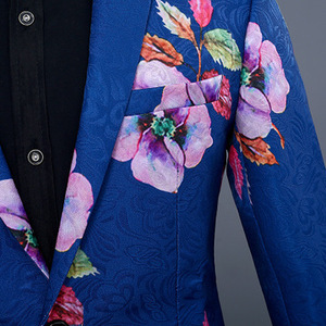 <span class=keywords><strong>Blazer</strong></span> Floreali Personalizzati di Alta Qualità con Stampa Colorata per <span class=keywords><strong>Uomo</strong></span> Completi <span class=keywords><strong>Blazer</strong></span> Maschili - Product Image 2