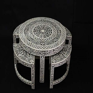 Contemporary Multi-Functional Extendable <b>Folding</b> Wood <b>Coffee</b> Table Solid Bone Inlay Modern Home Furniture for Bedroom Living - Product Image 5