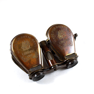 Jumelles en laiton vintage à finition nautique antique R & J Beck Ltd. Londres 1857 dans un étui en cuir - Product Image 3