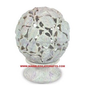 Magnifiques Porte-Bougies en Pierre Naturelle - Décoration d'Intérieur Faite à la Main - Taille Personnalisée Disponible - Product Image 1
