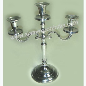 Candelabro de aluminio alto clásico Portavelas de metal Brazos decorativos para bodas Celebraciones de Pascua y fiestas - Product Image 2