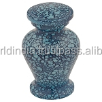 Urna Funeraria de Metal Estilo Americano Color Azul Lavanda para Recuerdos de Bebé, Suministros Funerarios BRASSWORLD INDIA - Product Image 2
