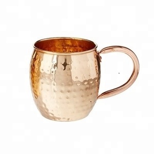 Taza de cobre Moscow Mule con mango de latón para cerveza, fabricante y distribuidor de alimentos seguros para Vodka, de la India - Product Image 3