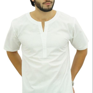 Camiseta de manga larga de algodón para hombre, botón de madera, parte frontal de un bolsillo, estilo indio, Kurta, _ 80 - Product Image 1