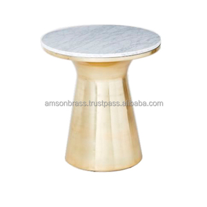 Mesa de centro de mesa de centro de metal de diseño clásico con recubrimiento de polvo blanco muebles decorativos para el hogar de alta calidad - Product Image 2