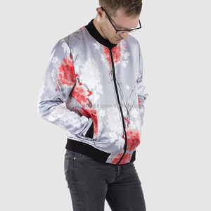 Floral Printed Design <b>Plus</b> <b>Size</b> Women's Padded Bomber <b>Jacket</b> Winter Satin <b>Waterproof</b> Wholesale - Product Image 6
