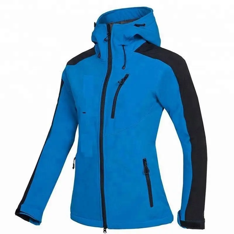 High Quality Women Slim Fitness Outdoor Sport Soft Shell Jacket Ladies contrast Hiking Wear Outdoor Clothing