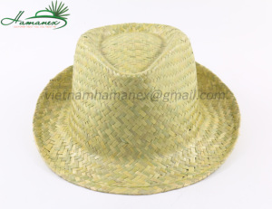 2019 nuevo sombrero de paja de hierba de mar verde natural sin rejillas de ventilación - Product Image 2