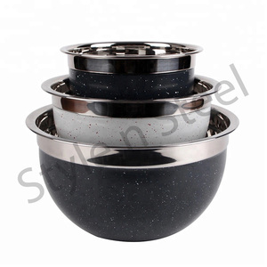 Cuencos de mezcla de cocina de acero inoxidable, juego de cuencos de mezcla con múltiples especificaciones, tapa alemana, tazón con base antideslizante de acero inoxidable - Product Image 5