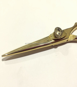 Ciseaux de coupe de cheveux professionnels en acier inoxydable japonais J1 de 6 pouces ciseaux de barbier de beauté plaqués or pour une utilisation en salon - Product Image 5