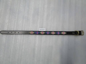 Sustainable Leather <b>Dog</b> <b>Collar</b> and Leads with Solid Pattern Decorated with Rivets - Product Image 4