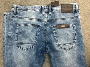 Jeans Casuales de Algodón para Hombre, de Marca Auténtica, de Primera Calidad, Corte Recto Ajustado, Ligeros, con Cierre de Cremallera, Stock de Bangladés - Product Image 4