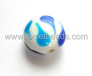 Lampe indienne travail perles de verre blanc rouge argent vert perles de rocaille pour collier à faire soi-même décorations pour la fabrication de bijoux fantaisie - Product Image 1