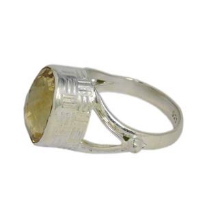 เครื่องประดับเงินดีไซน์วินเทจเครื่องประดับอัญมณีซิทรินใหม่ของขวัญแต่งงานแหวนเวอร์มิลนิรันดร์ - Product Image 3