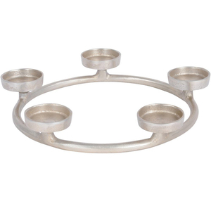 Bougeoirs de pilier de cercle en aluminium en métal - Product Image 1