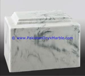 Traditionnel marbre urnes ziarat blanc de carrare sculpté à la main pour adultes animaux monuments commémoratifs funéraires crémation cendres - Product Image 6