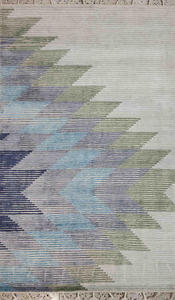 Tapis en laine noué à la main de qualité supérieure ensemble de tapis intérieur et extérieur Collection de dessus en soie brodée de haute qualité - Product Image 2