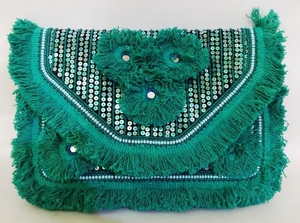 Vente en gros d'Inde Pochette de soirée enveloppe bohème de luxe faite à la main pour femmes Logo personnalisé et doublure en coton - Product Image 5