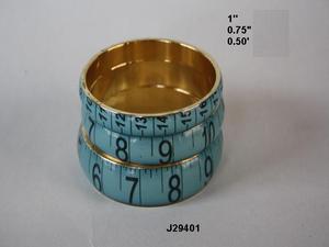 Bracelet en résine bleu marine, avec motifs à ruban mètre, accessoires modernes disponibles en toutes les couleurs - Product Image 5