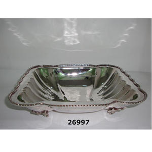 Platos de servicio de latón plateado para el hogar, Hotel y restaurante - Product Image 1